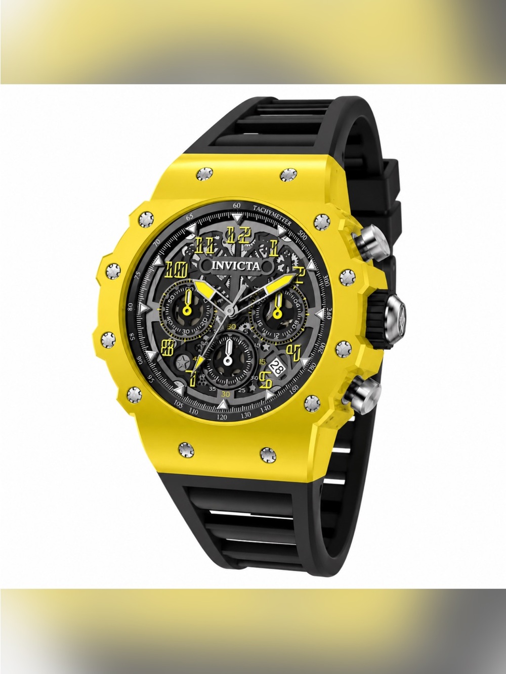 Invicta “Racing Lady” Yellow and Black Chronograph Watch (Rare! NWT in box)